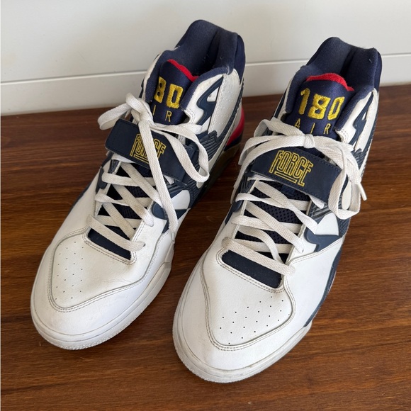 Force1 Other - Nike Air Force 180 High Top Sneakers White Navy Red Size 13 Men Retro